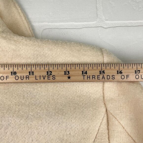 Preston & York Cream Wool-Blend Flared Coat with Wide Collar - Picture 10 of 11